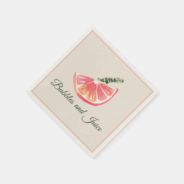 Mimosa Bar Brunch Citrus Botanical Napkins (Corner)