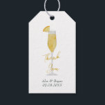 Mimosa Bar Brunch Cocktail Glass Wedding Favor Gift Tags<br><div class="desc">This mimosa gift tag features a watercolor painting of a mimosa glass. Customize with your information and change any wording to suit your event.</div>