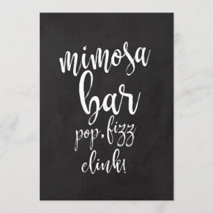Mimosa Bar Chalkboard Affordable Wedding Sign Invitation