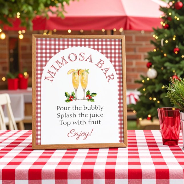 Mimosa bar Christmas market Bridal Shower sign (Creator Uploaded)