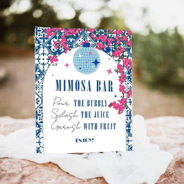 Mimosa Bar Dancing Queen Greek Bridal Shower Foam Board (Creator Uploaded)