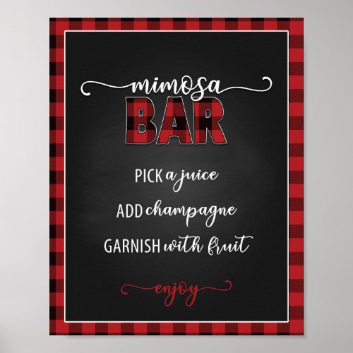 Mimosa Bar Flannel Fling 8x10 PosterSign Poster