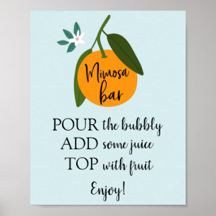 Mimosa Bar Orange Sign
