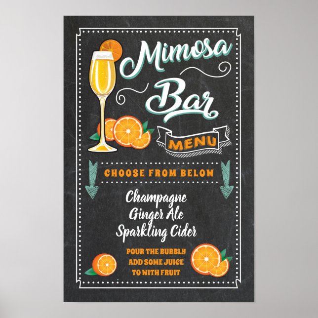 Mimosa Bar Party Sign (Front)