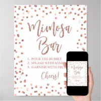 Mimosa Bar Sign - Gold Confetti Printable - Pretty Collected