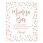 Mimosa Bar Party Sign Rose Gold Glitter Confetti