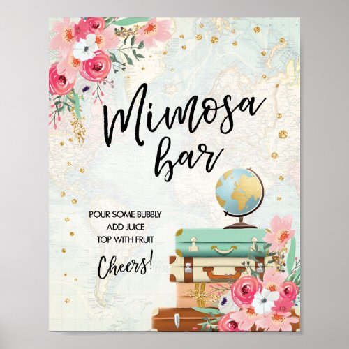 Mimosa Bar Sign Adventure Travel Shower Table Sign