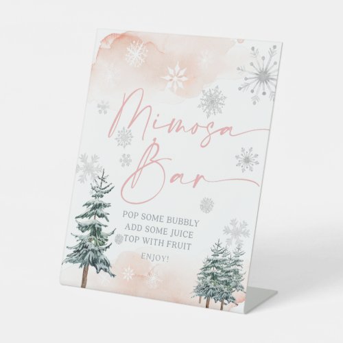 Mimosa Bar sign blush pink shower sign 