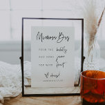 Mimosa Bar Sign Bridal Shower Wedding Party G400<br><div class="desc">Our paper poster sign is perfect to add to a frame to display at your event - Let your guests make their own mimosas! This item is part of our Gwen wedding collection G400,  please visit our store to view matching items.</div>