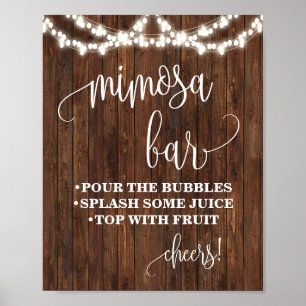 Mimosa Bar Sign Bridal Shower Western Wedding