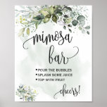 Mimosa Bar Sign Bridal Wedding Shower Eucalyptus at Zazzle