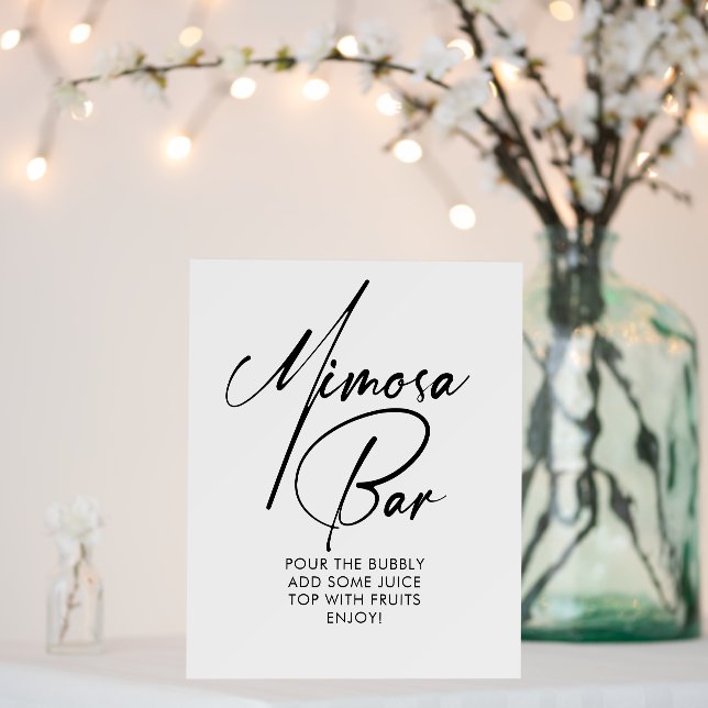 Mimosa Bar Sign For Bridal Shower Brunch (In Situ (Wedding))