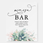 Mimosa Bar Sign For Bridal Shower Brunch<br><div class="desc">Succulents mimosa bar sign for your bridal shower!</div>