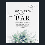 Mimosa Bar Sign For Bridal Shower Brunch<br><div class="desc">Succulents mimosa bar sign for your bridal shower!</div>