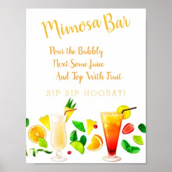 Mimosa Bar Sign Modern Wedding by angela65 at Zazzle