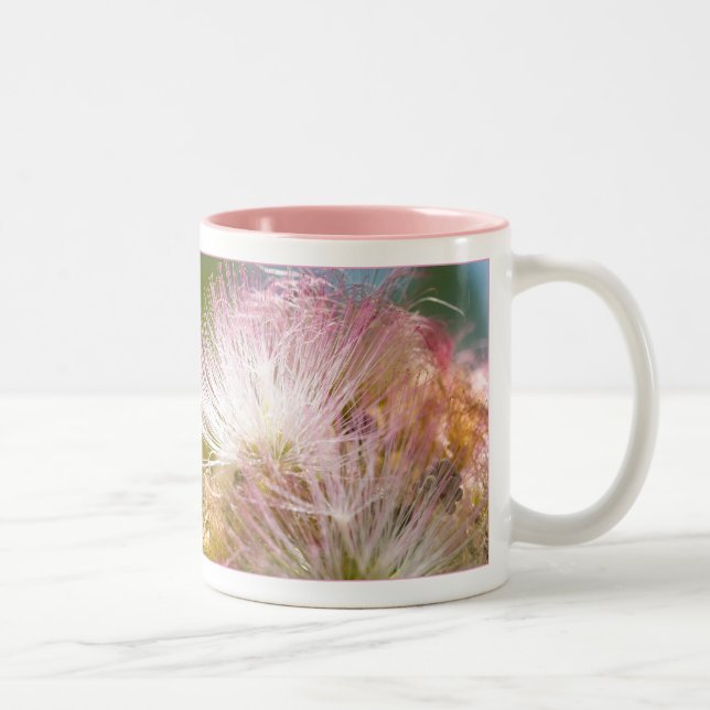 Mimosa Blossoms Two-Tone Coffee Mug (Right)