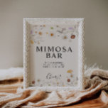 Mimosa Boho Wildflower Bar Wedding Sign at Zazzle