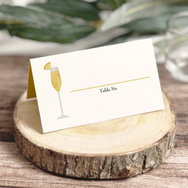 Mimosa Brunch and Bubbly Shower Table Number Place Card (Creator Uploaded)