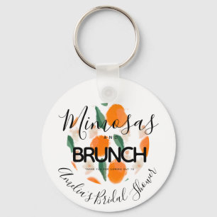 Mimosa Brunch Hand Drawn Bridal Shower Favor Keychain