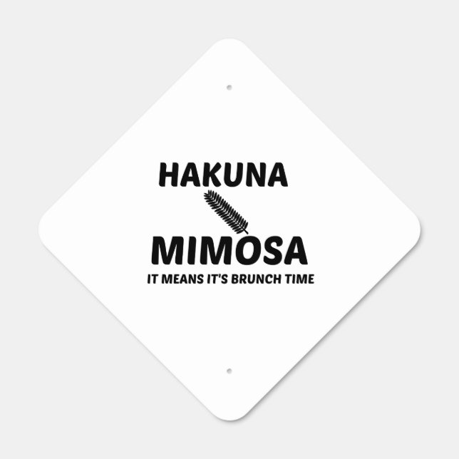 MIMOSA BRUNCH TIME METAL SIGN (Front)