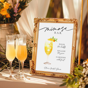 Mimosa Champagne Bar Drink Sign