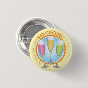 Mimosa Colorful Champagne Glasses Button