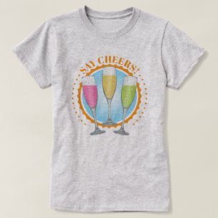 Mimosa Colorful Champagne Glasses T-Shirt