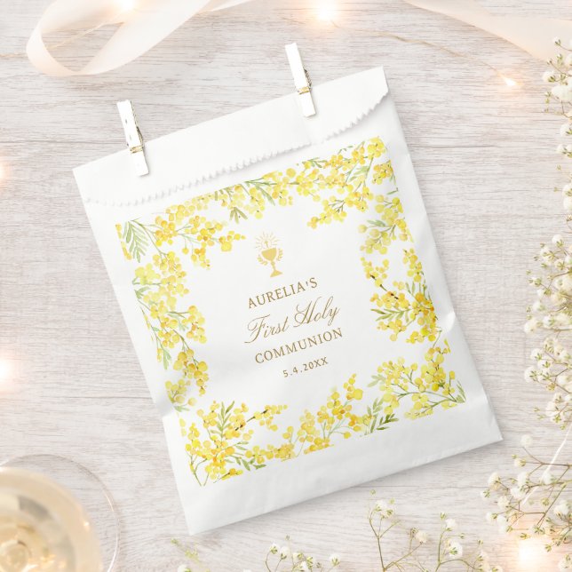 Mimosa First Communion Favor Bag (Clipped)