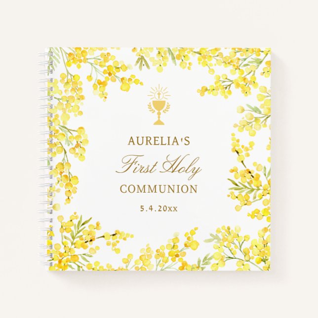 Mimosa First Communion Guest Book (Front)