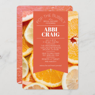 "Mimosa" - Flat Citrus Bridal Shower Invitation