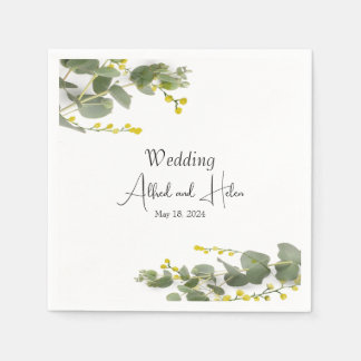 Mimosa flower minimalism napkins