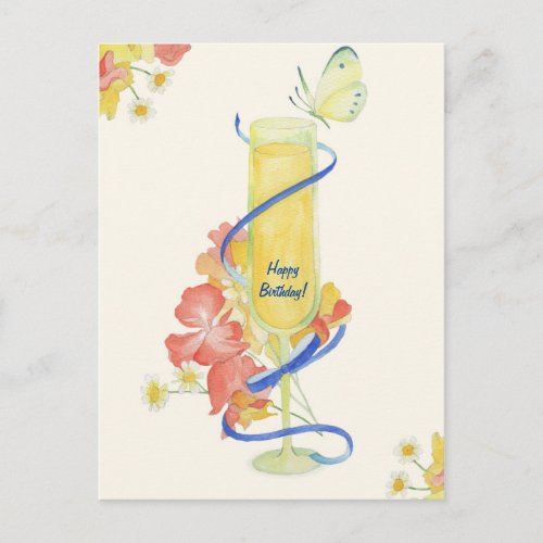 Mimosa_Happy Birthday Postcard