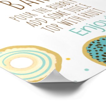 Mimosa Mom-osa Bar Donut Baby Shower Table Sign | Zazzle