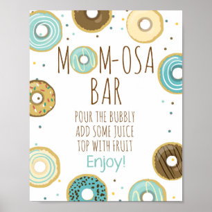 Mimosa Mom-osa Bar Donut Baby Shower Table Sign