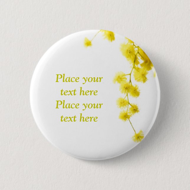 Mimosa Pinback Button (Front)