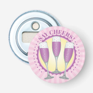 Mimosa Purple Champagne Glasses Bottle Opener