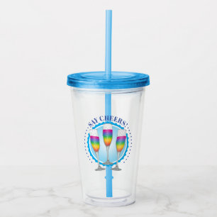 Mimosa Rainbow Champagne Glasses Tumbler