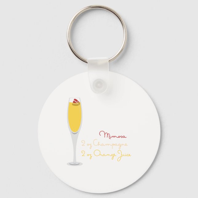 Mimosa Recipe Keychain (Front)