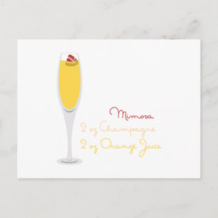 Mimosa Recipe Postcard