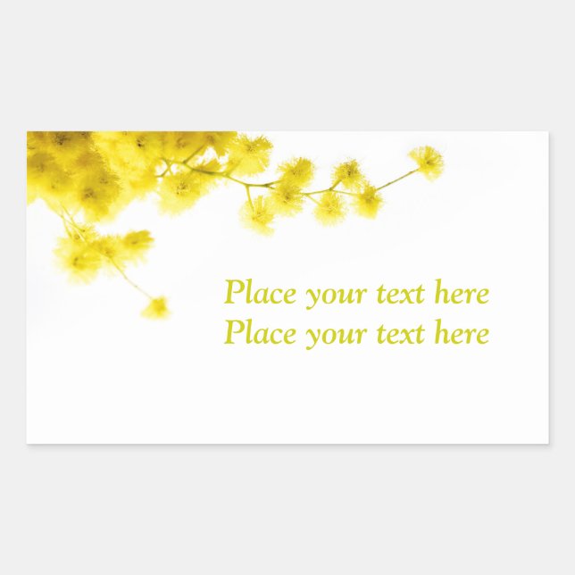 Mimosa Rectangular Sticker (Front)
