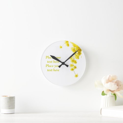 Mimosa Round Clock