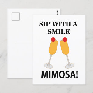 Mimosa Sip With A Smile Mimosa Postcard