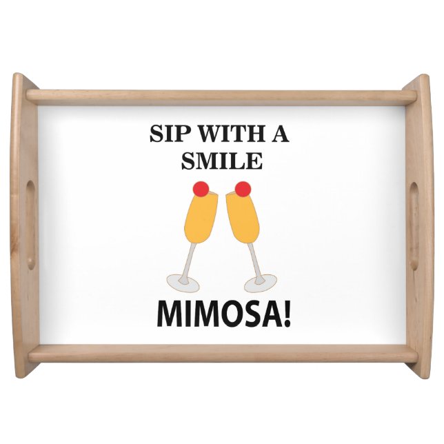 Mimosa Sip With A Smile Mimosa Serving Tray (Front)