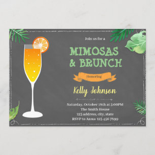 Mimosas and brunch shower party invitation