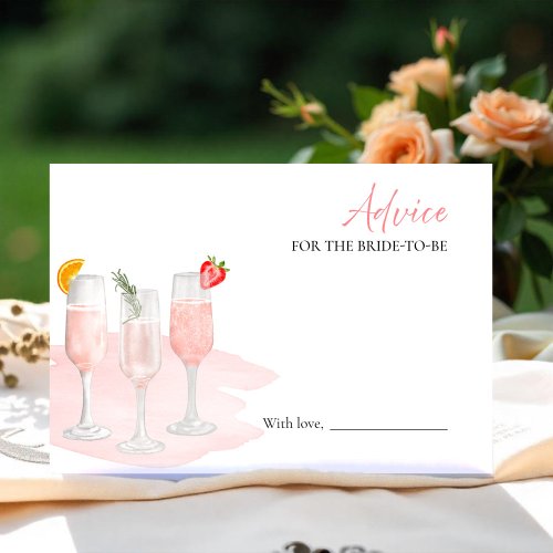 Mimosas Bridal Shower Advice for the Bride Card
