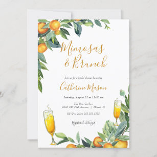 Mimosas Bridal Shower  Invitation