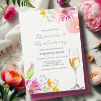 Mimosas & Matrimony Bridal Shower Invitations