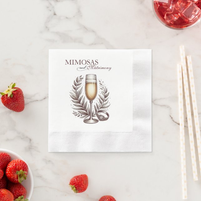 Mimosas & Matrimony Napkins (Insitu)