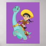 Min &amp; Clover | Happy Cowgirl &amp; Brontosaurus Ride Poster