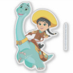 Min &amp; Clover | Happy Cowgirl &amp; Brontosaurus Ride Sticker